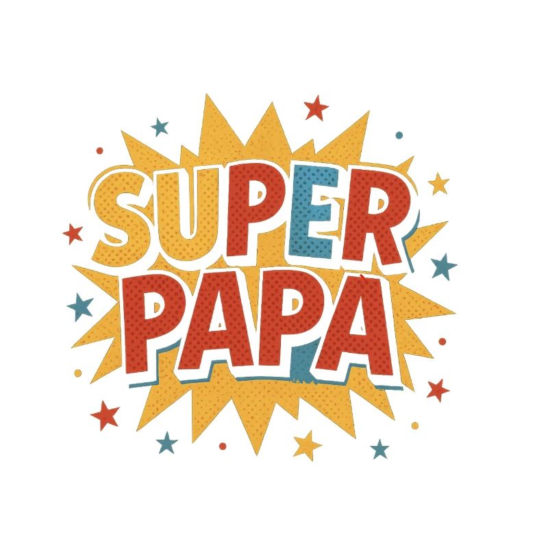 Super Dad Comic Burst Retro