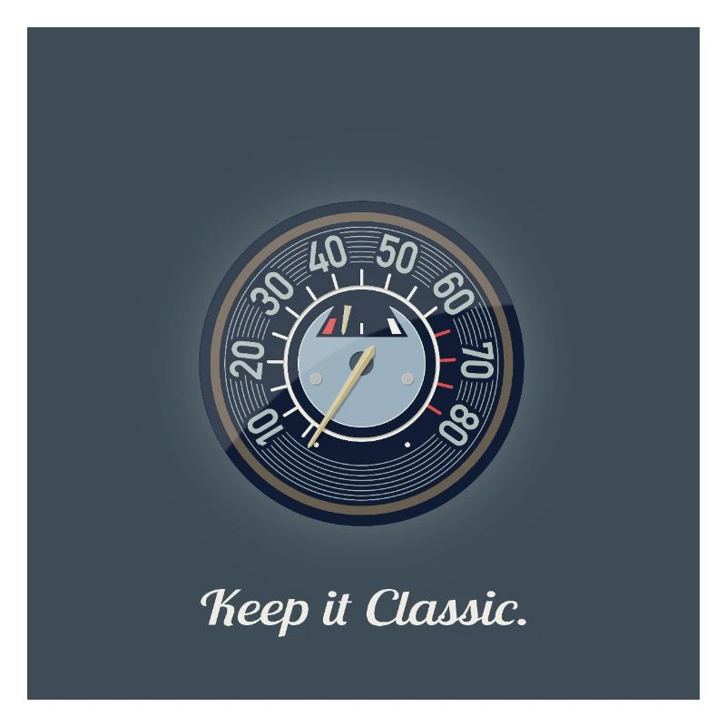Restez classique - Conception rétro du compteur de vitesse