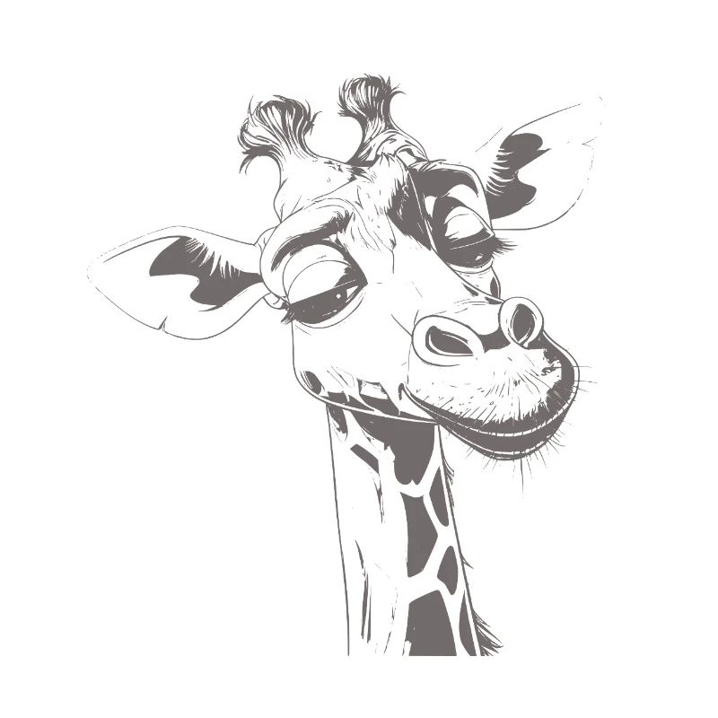 Chill Giraffe Tier Gekritzel
