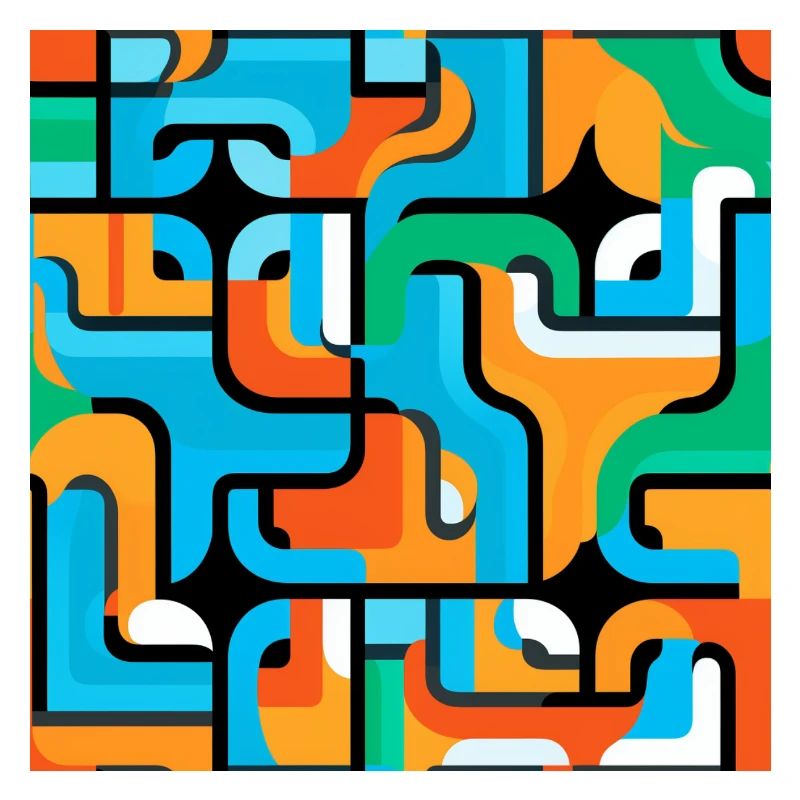 Colored Mesh Pattern Abstract