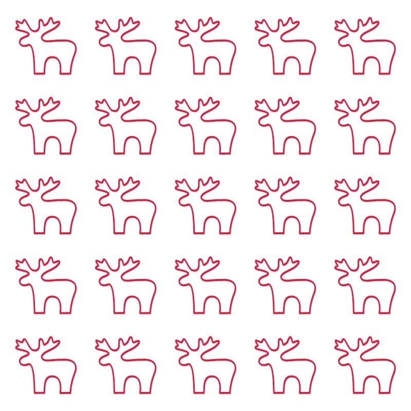 Red Reindeer Silhouette Pattern