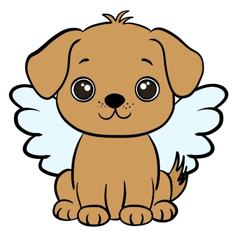 Chien avec des ailes