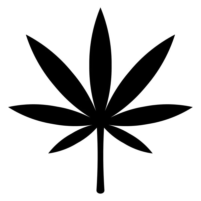 Cannabis / Marijuana / Hemp Leaf (Black)
