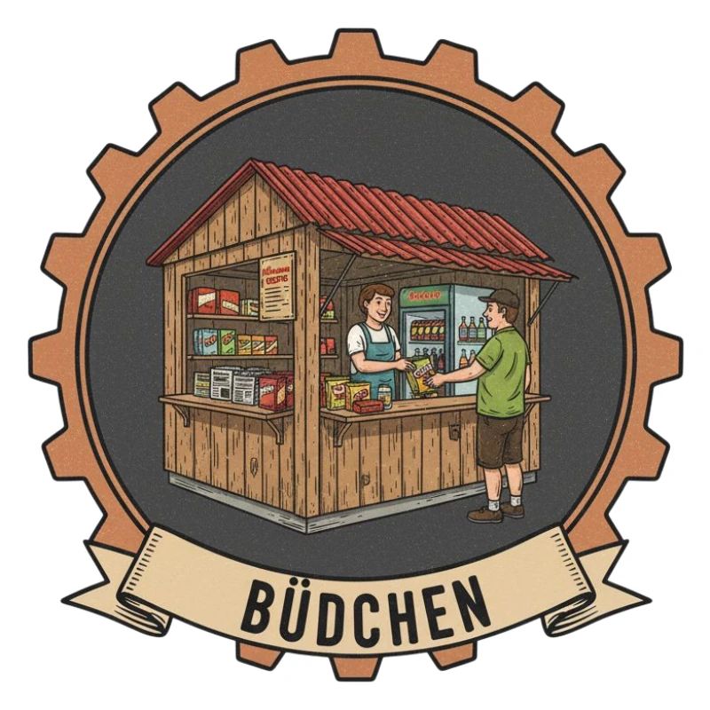 Illustration du stand de vente de Büdchen