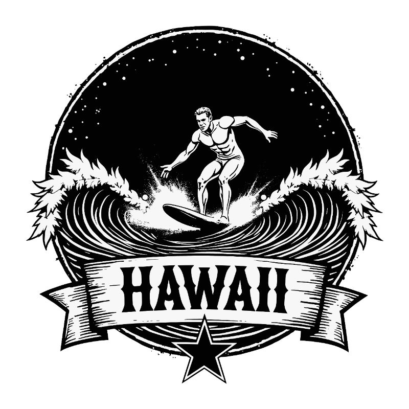 Hawaii Surfer Surfer on Pacific Wave