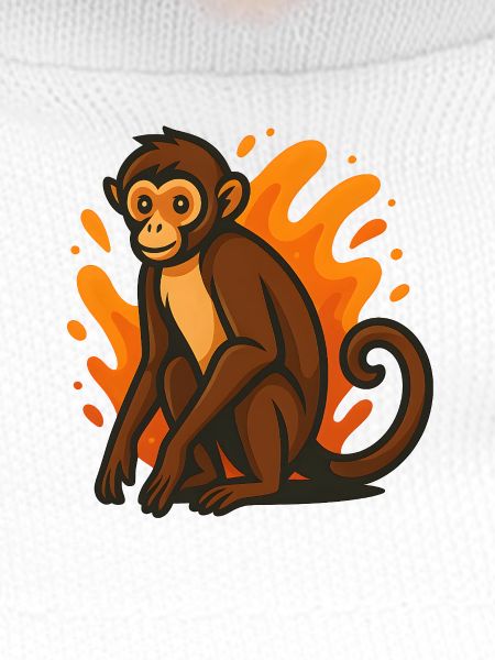 Spider Monkey in Flaming Aura
