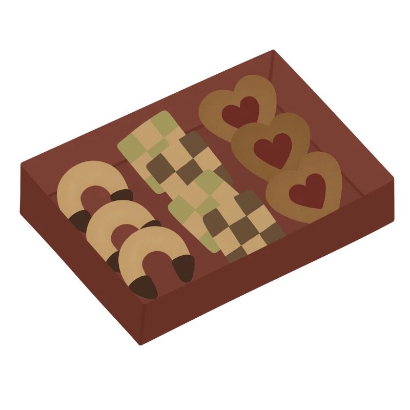 Biscuits de Noël dans une boîte