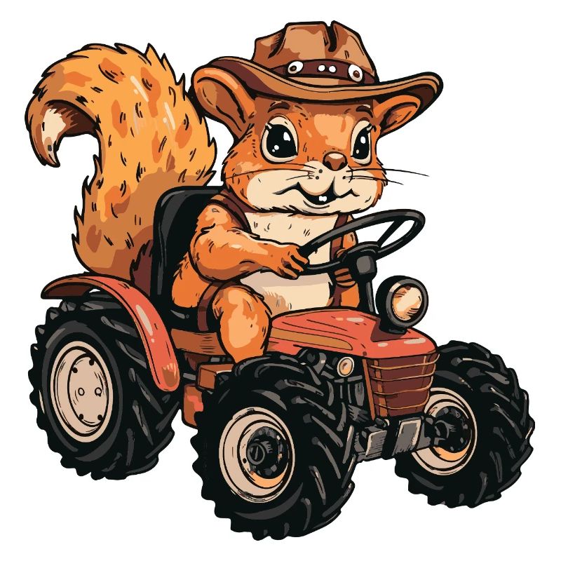 Squirrel Tractor Farmer