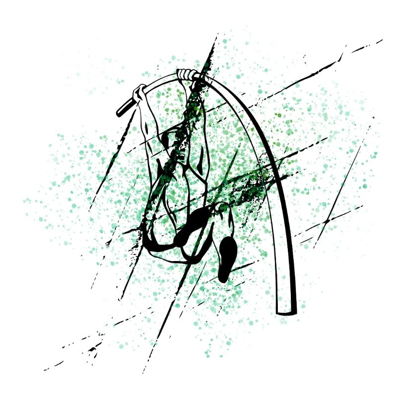 Pole vault on Éclats Verts