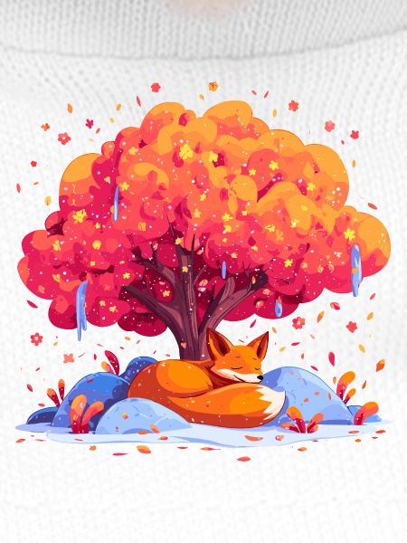 Fuchs unter Herbstbaum