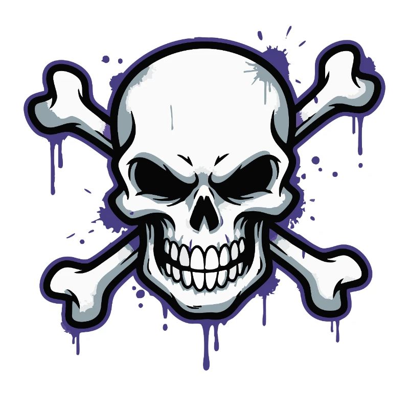 Düsterer Skull mit Knochen