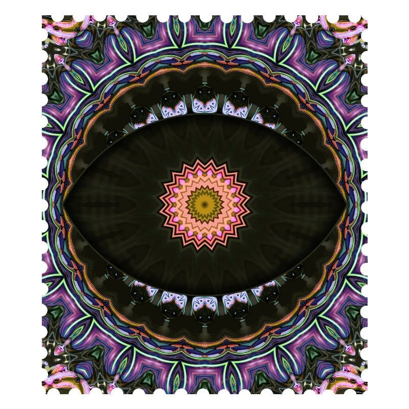 Kaleidoscope Mandala Neon Pattern
