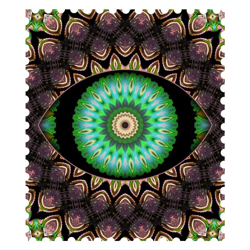 Kaleidoscopic eye pattern