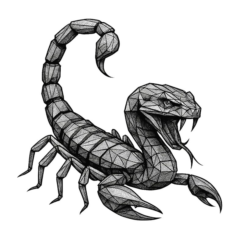 Geometric Scorpion Polygon