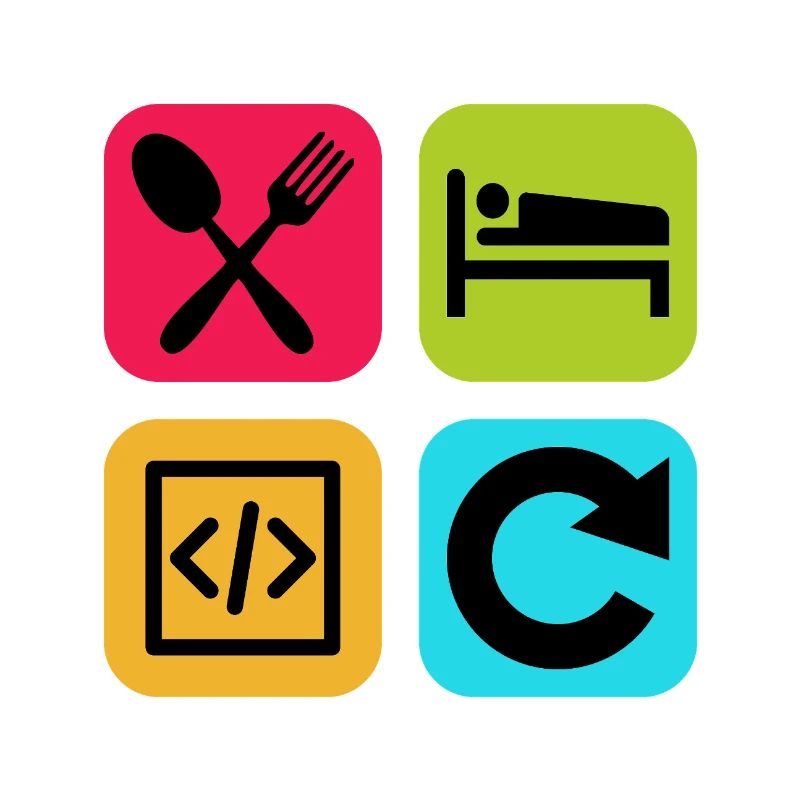 Manger Dormir Code Répéter Citation drôle Dev