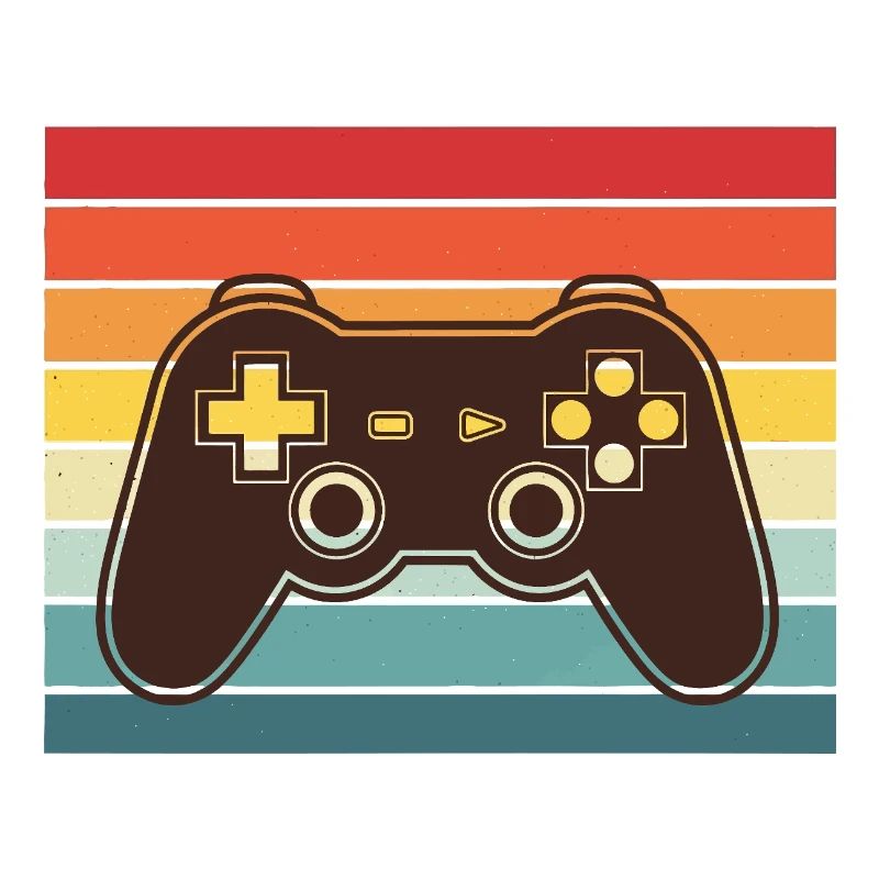 Retro Rainbow ControllerVintage Videospiel-Controller