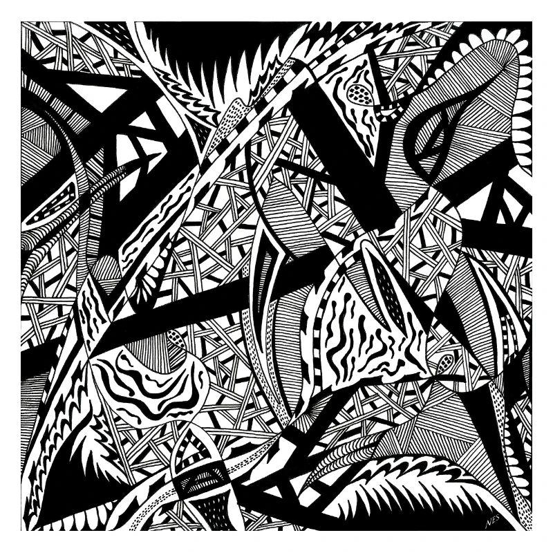 Black and White Abstract Design No. 4