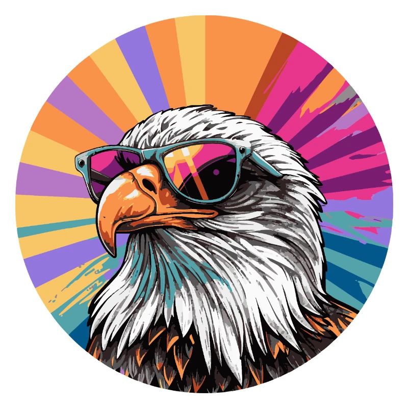 Eagle with sunglasses