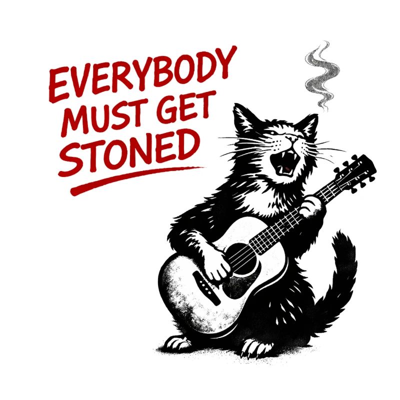 Chat Jupe Guitare Stone Chat