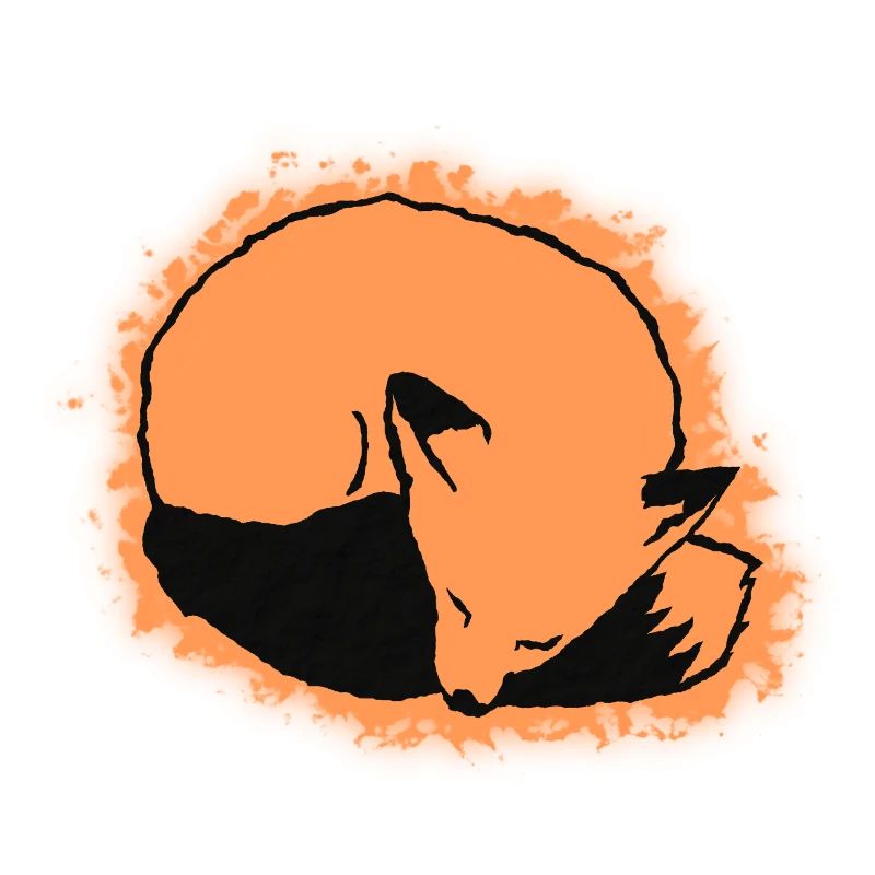 Fox Sleeping: Cute, Kawaii & Comic Style