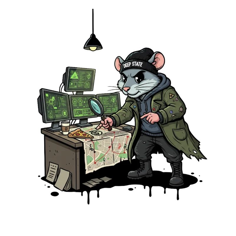 Hacker-Ratte Detektiv Deep-State Spurensuche