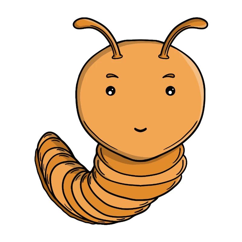 Mignonne Chenille Pourpre Pourpre Joyeuse Kawaii