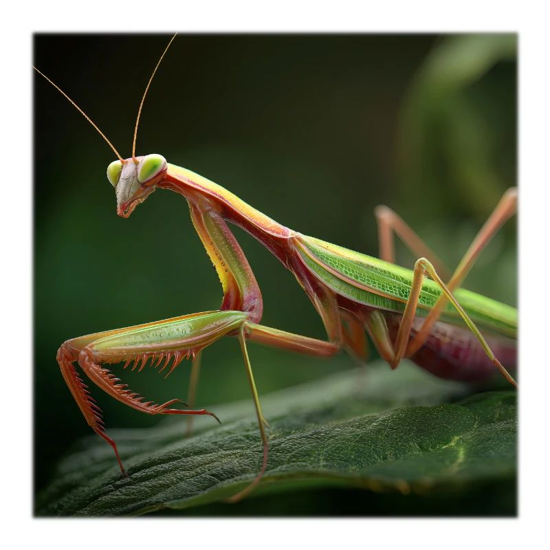 Praying mantis macro elegant mantis