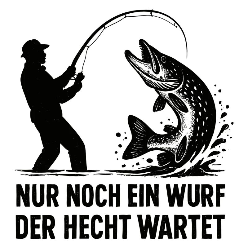 Hecht Wartet Ein Wurf Angeln Angler Geschenk