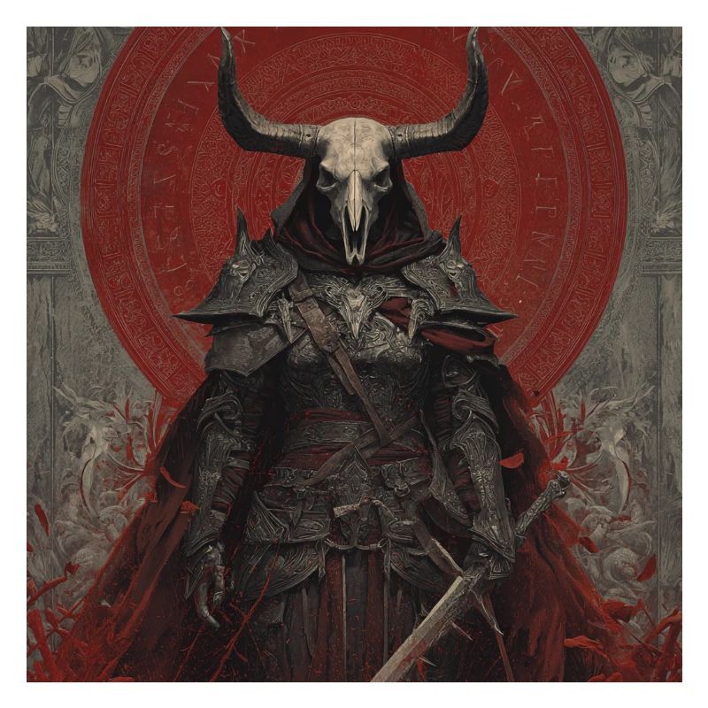 Dämonenkrieger mit Schädelhelm