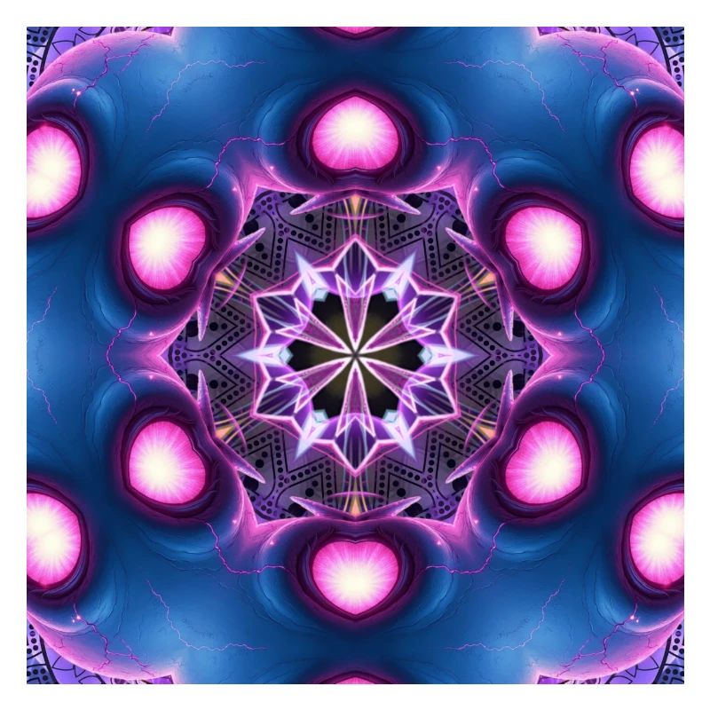 Neon Mandala Kaleidoscope