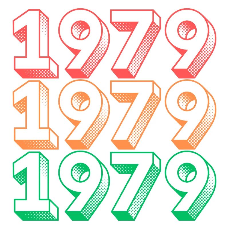 Conception Rétro Néon Année 1979