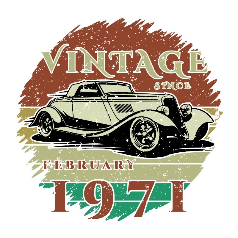 55. Geburtstag - Klassiker - Vintage since 02/1971