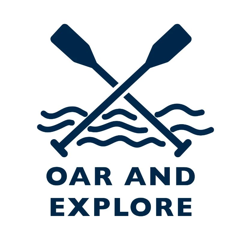 Oar and Explore Line Art - Kayaking Adventure