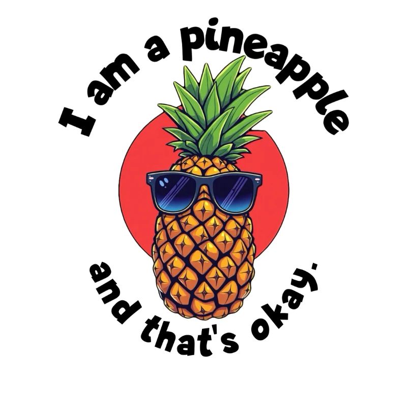 Pineapple with sunglasses