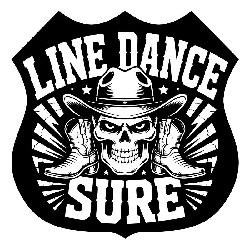 Line Dance Skull Boots Hat