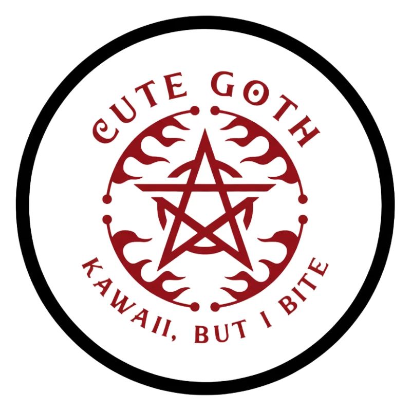 Cute Goth Pentagram Crest