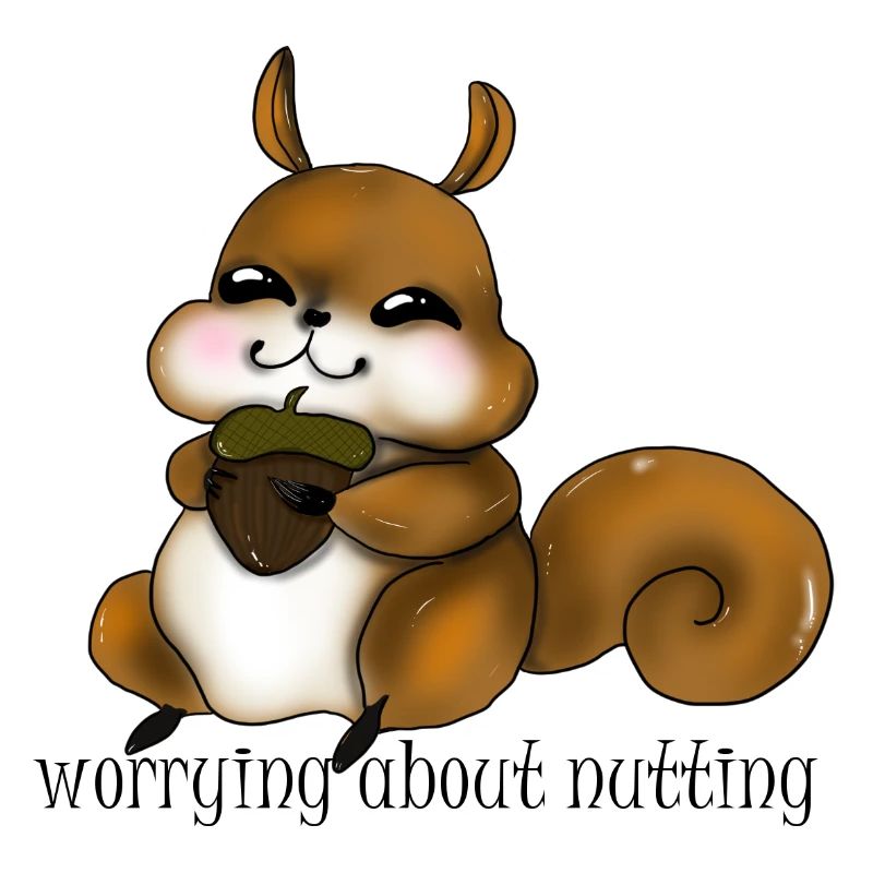 Cuddly squirrel with nut