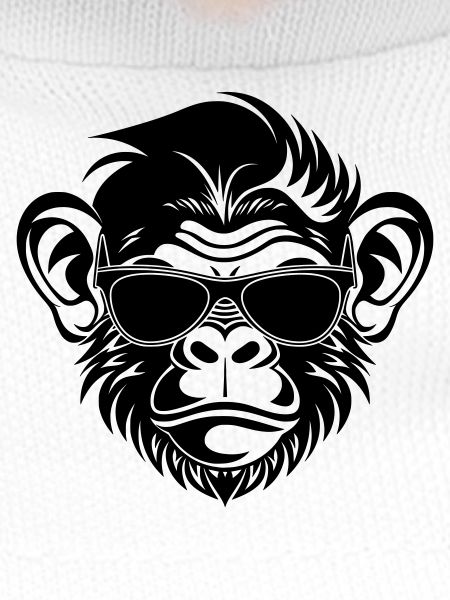 Cool Monkey Head with Sunglasses