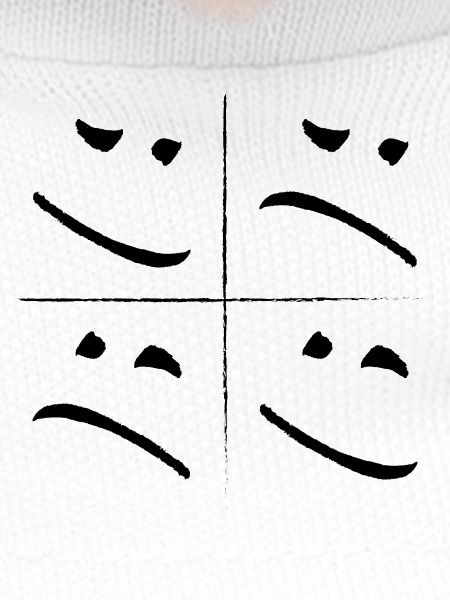 Face fendue triste bien