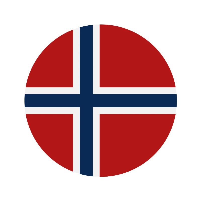Norway round flag