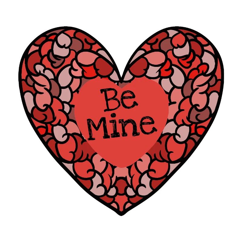 Be Mine Intricate Heart Mosaic