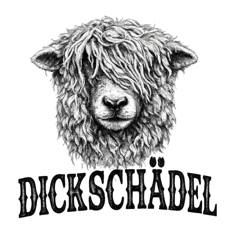 Witziges Schaf Dickschädel