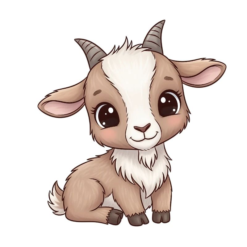 Dessin animé mignon de chevreau