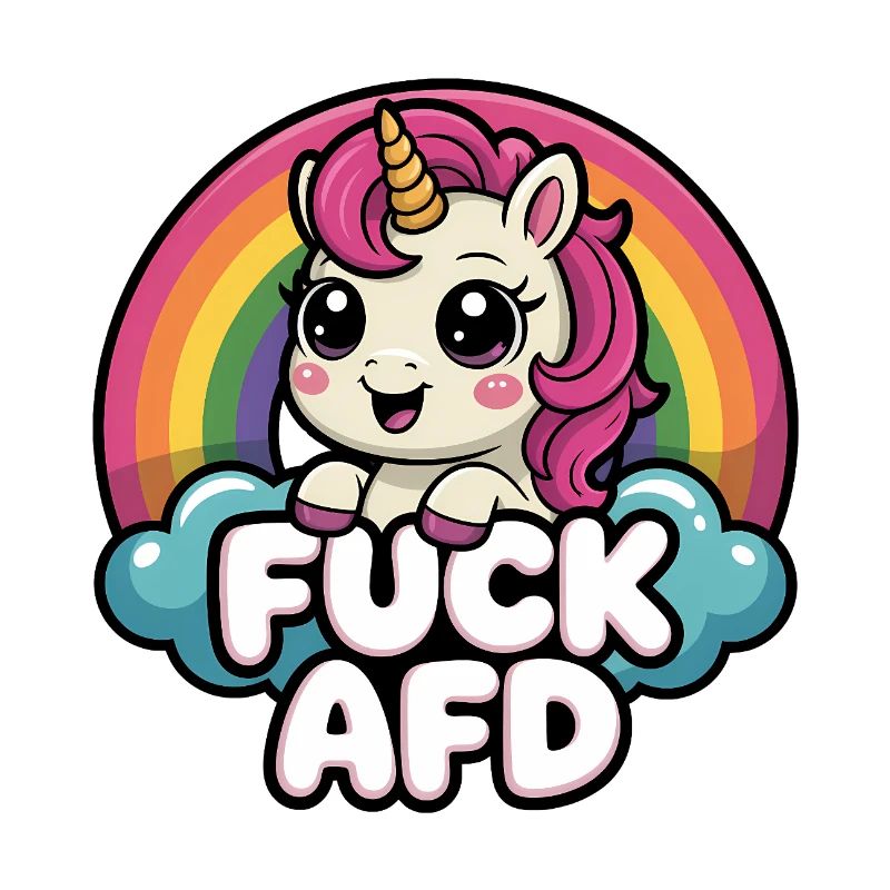 Fuck AFD - Antifa Einhorn Tee