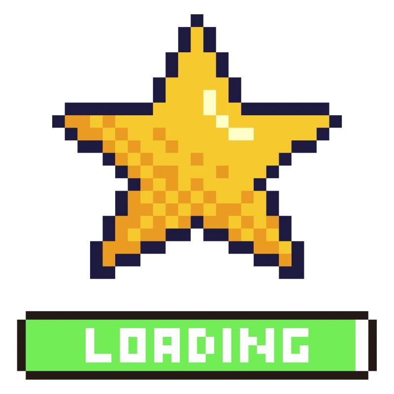 loading pixel étoile