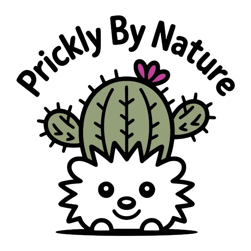Cactus hedgehog with flower
