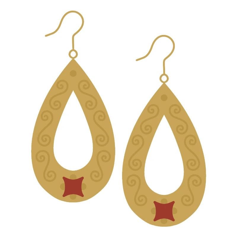Boho-Tropfengold-Ohrringe