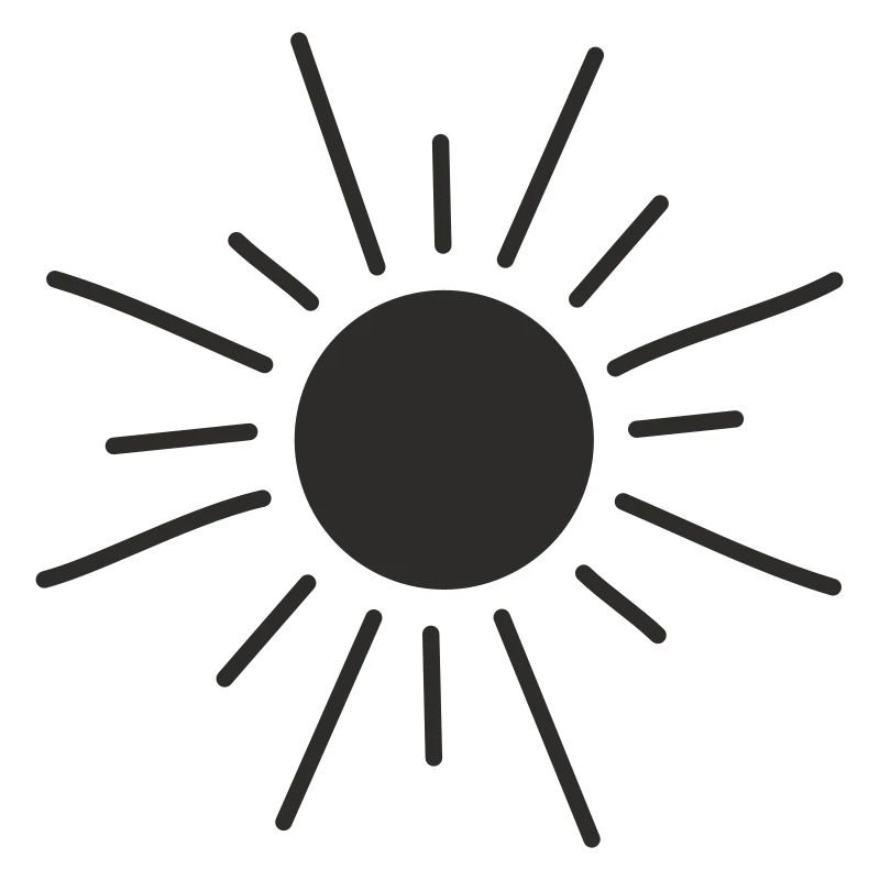 Fröhliche gezeichnete Sonne