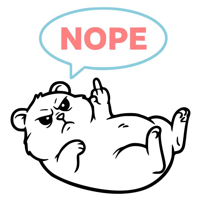 Hamster Nope Comic Speech Bubble
