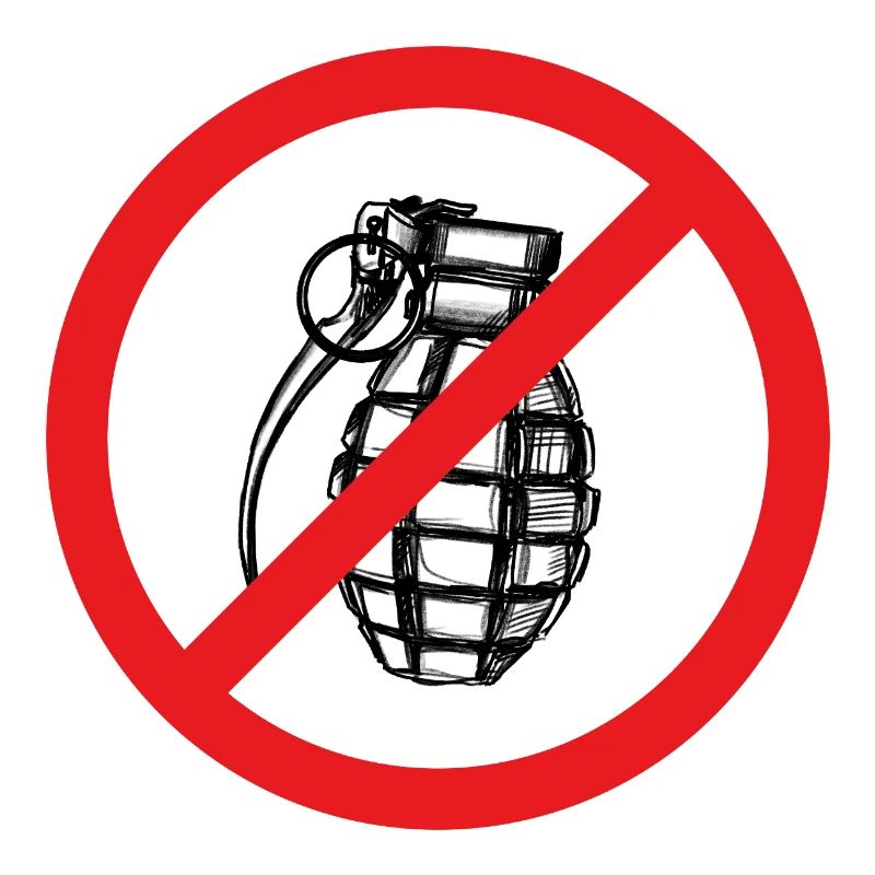 Grenade interdite ! Paix ! - Illustration